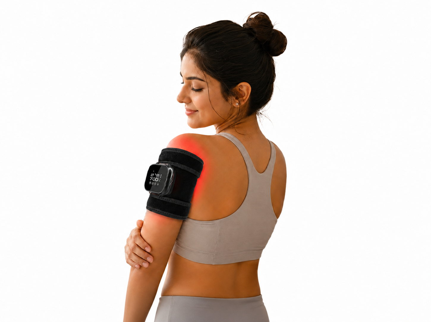 Woman wearing InfraHeat on her shoulder